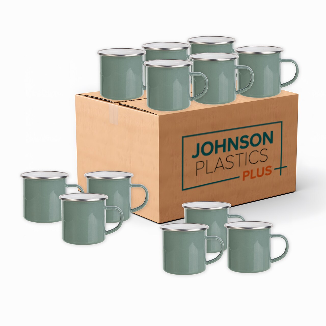 Sublimation Blank Camp Mugs. Color Enamel Camping Mugs in Bulk for Outdoor Travel Dye Sublimation Camper Products Drinking Cups (Case of 12)